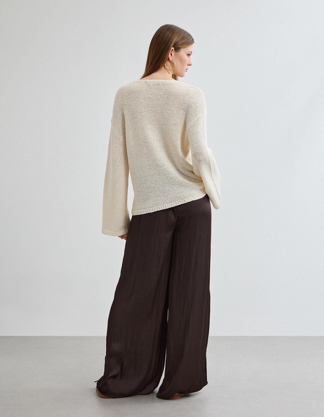 Cal&ccedil;as 'Wide', Mulher, Castanho