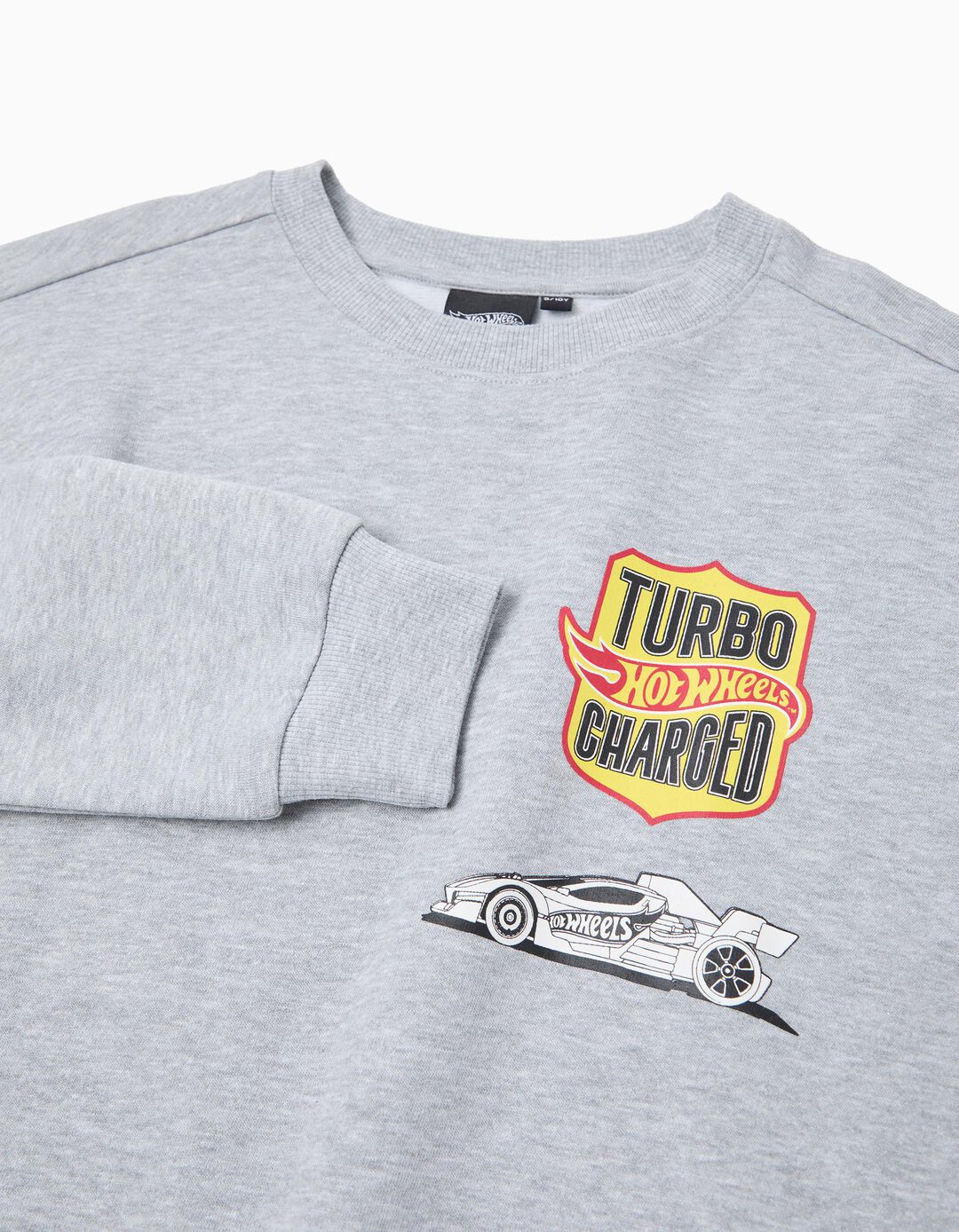 Sweatshirt de Felpa 'Hot Wheels', Menino, Cinzento Claro