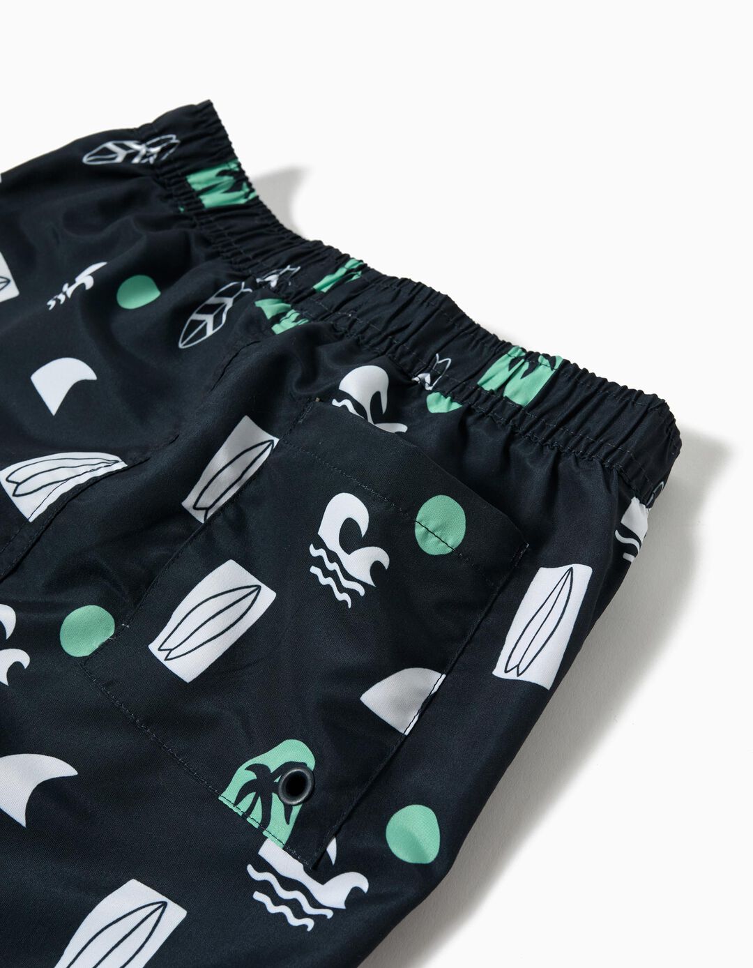 Calções de Banho Estampados, Menino, Azul Escuro 