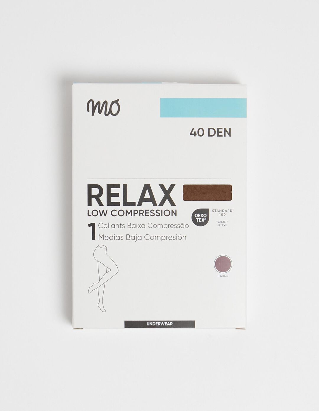 Collants de Baixa Compressão 40 DEN, Mulher, Castanho