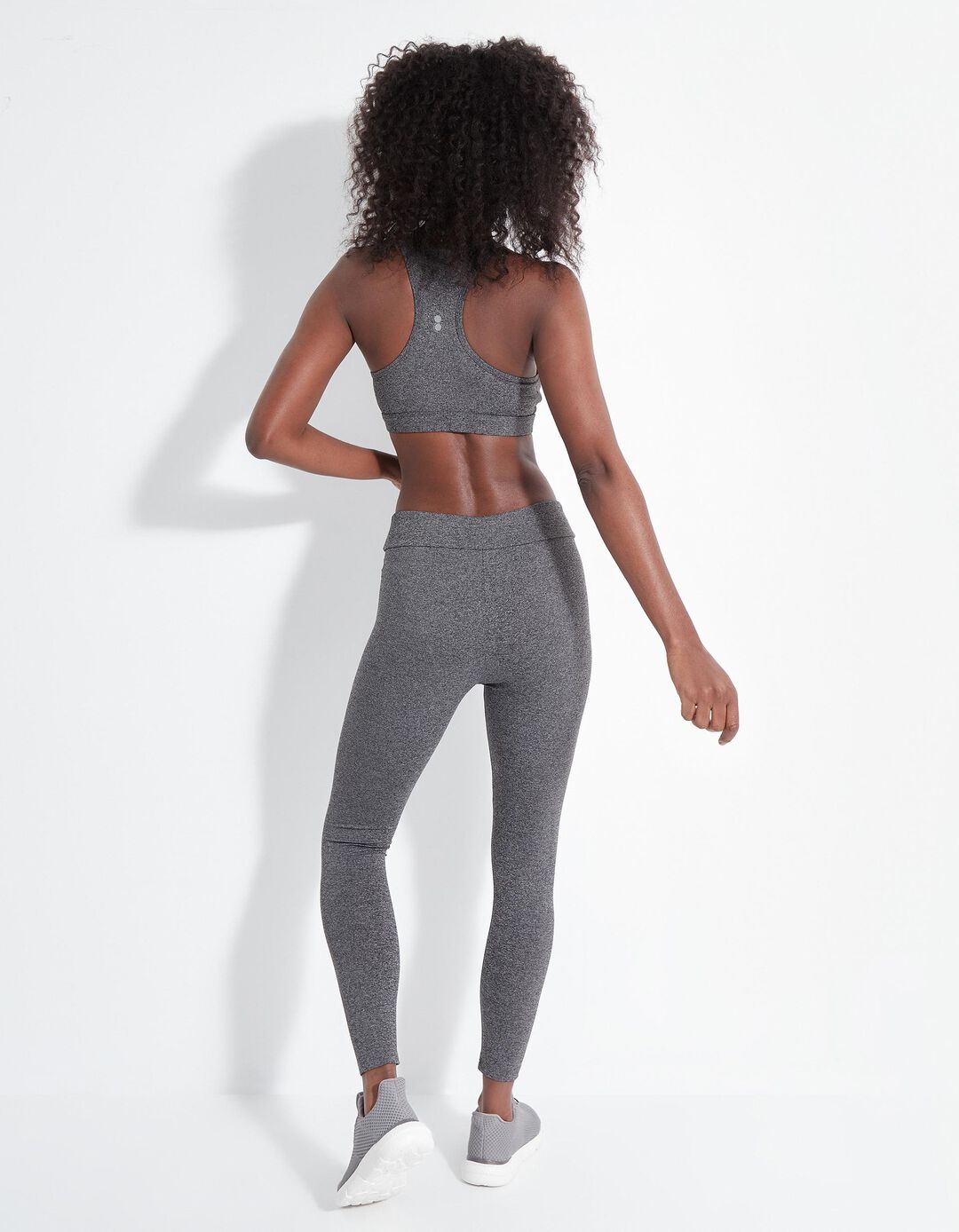 Leggings de Desporto, Mulher, Cinzento Escuro