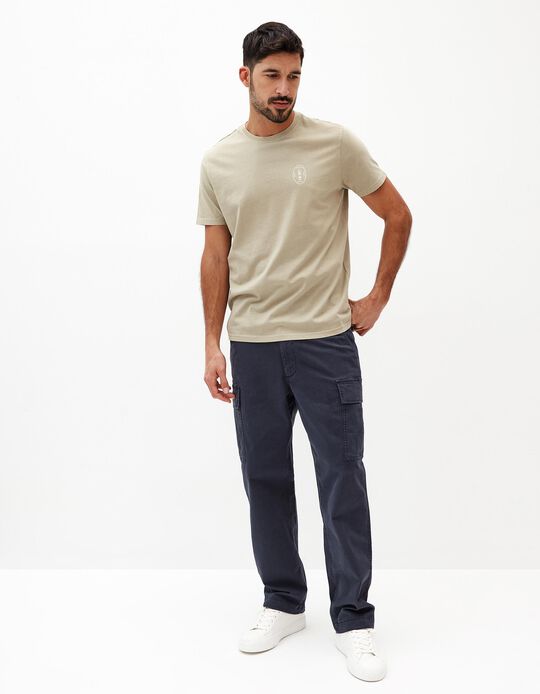 Comprar Online Calças Cargo, Homem, Azul Escuro