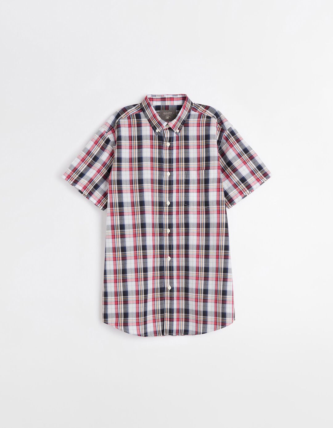 Camisa de Manga Curta, Homem, Xadrez Multicor