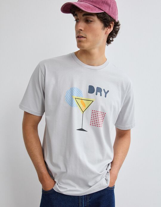 Comprar Online T-shirt Jersey Estampada, Homem, Azul