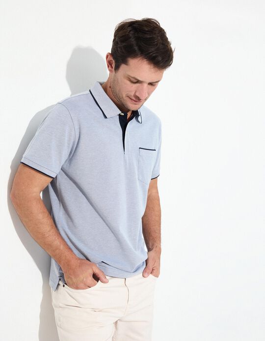 Comprar Online Polo Piquet Manga Curta, Homem, Azul
