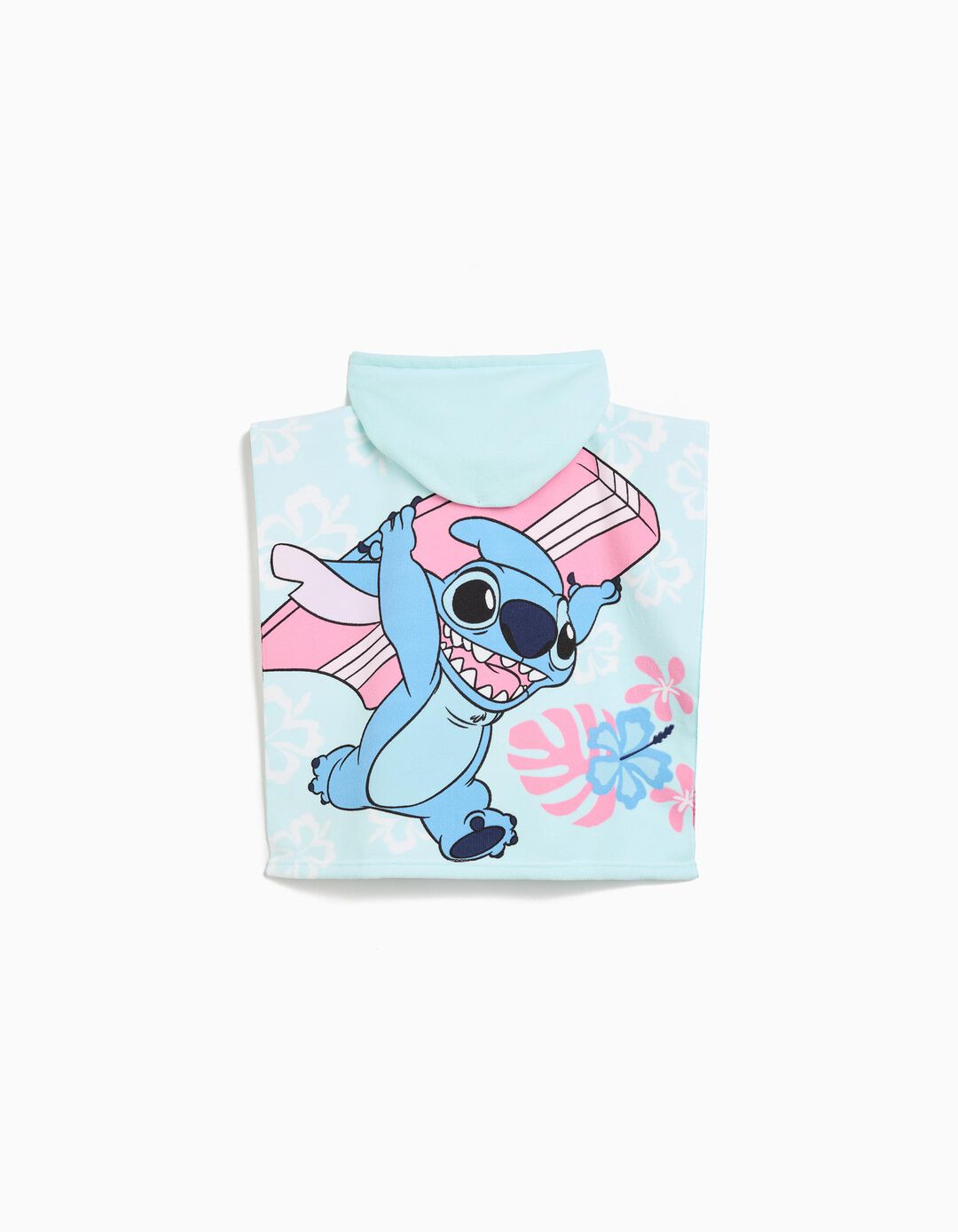 Poncho 'Stitch', Menina, Azul Claro