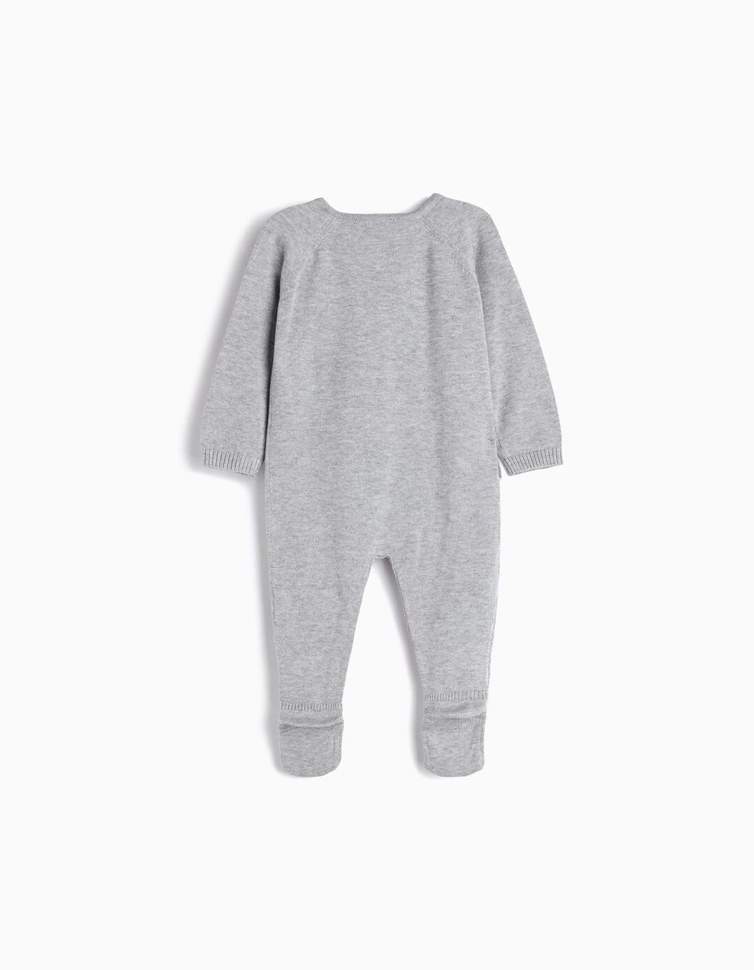 Babygrow Malha, Recém-nascido, Cinzento Claro
