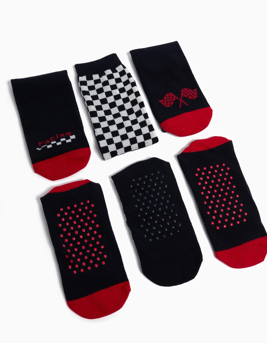 Pack 3 Pares de Meias Antiderrapantes, Menino, Multicor