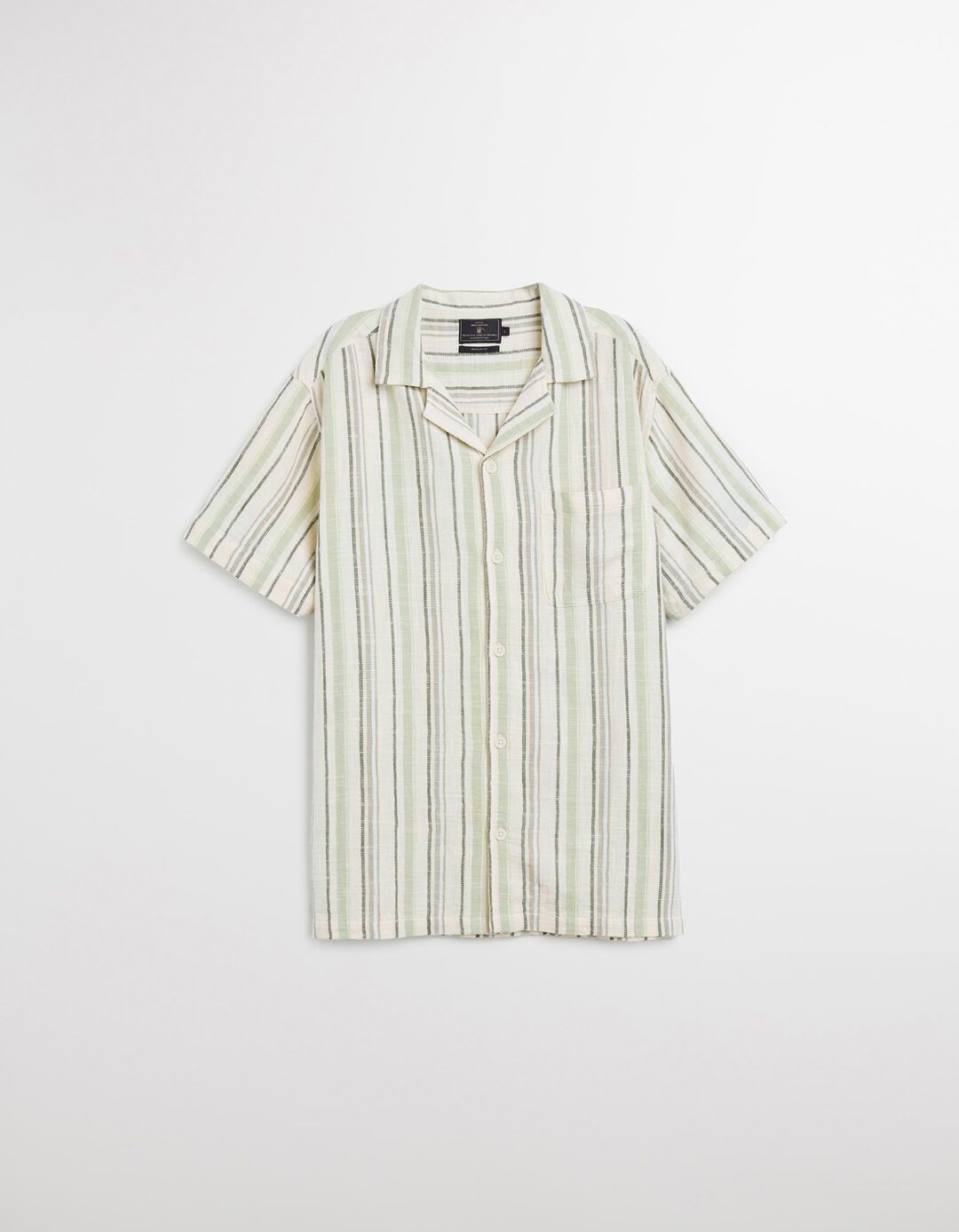 Camisa com Riscas, Homem, Verde