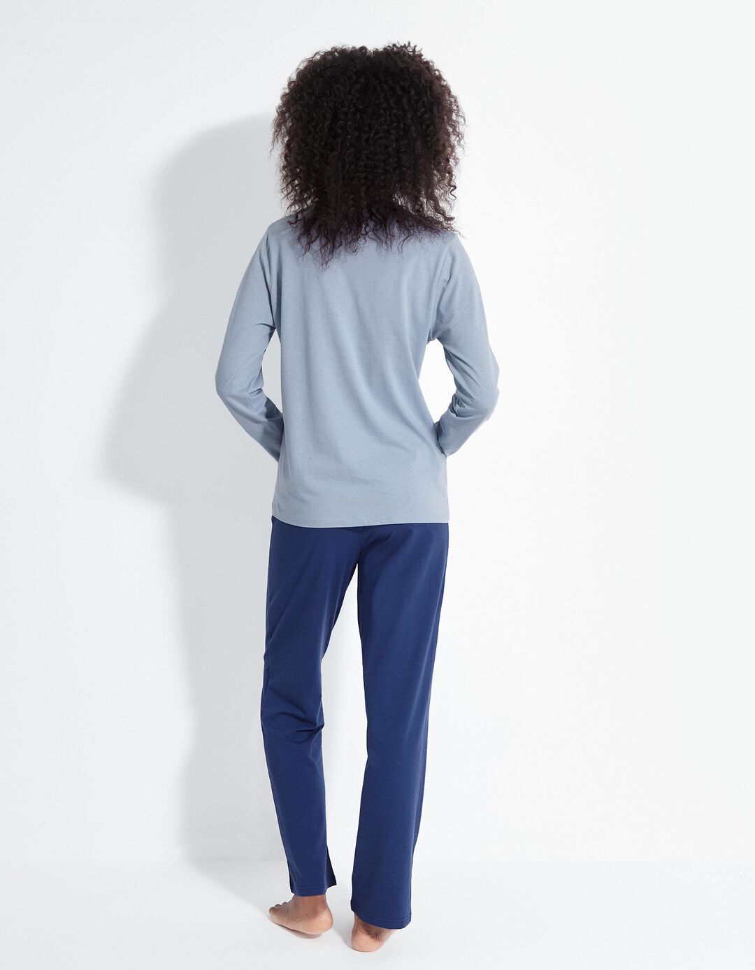 Pijama Jersey, Mulher, Azul Claro