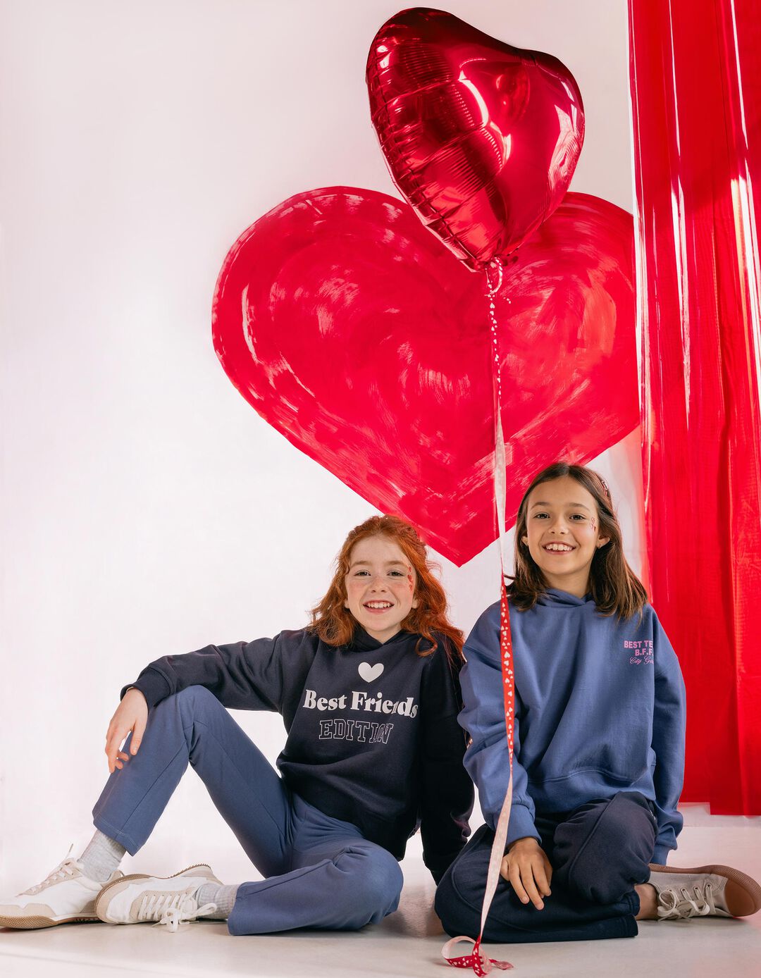 Sweatshirt de Felpa Capuz, Menina, Azul