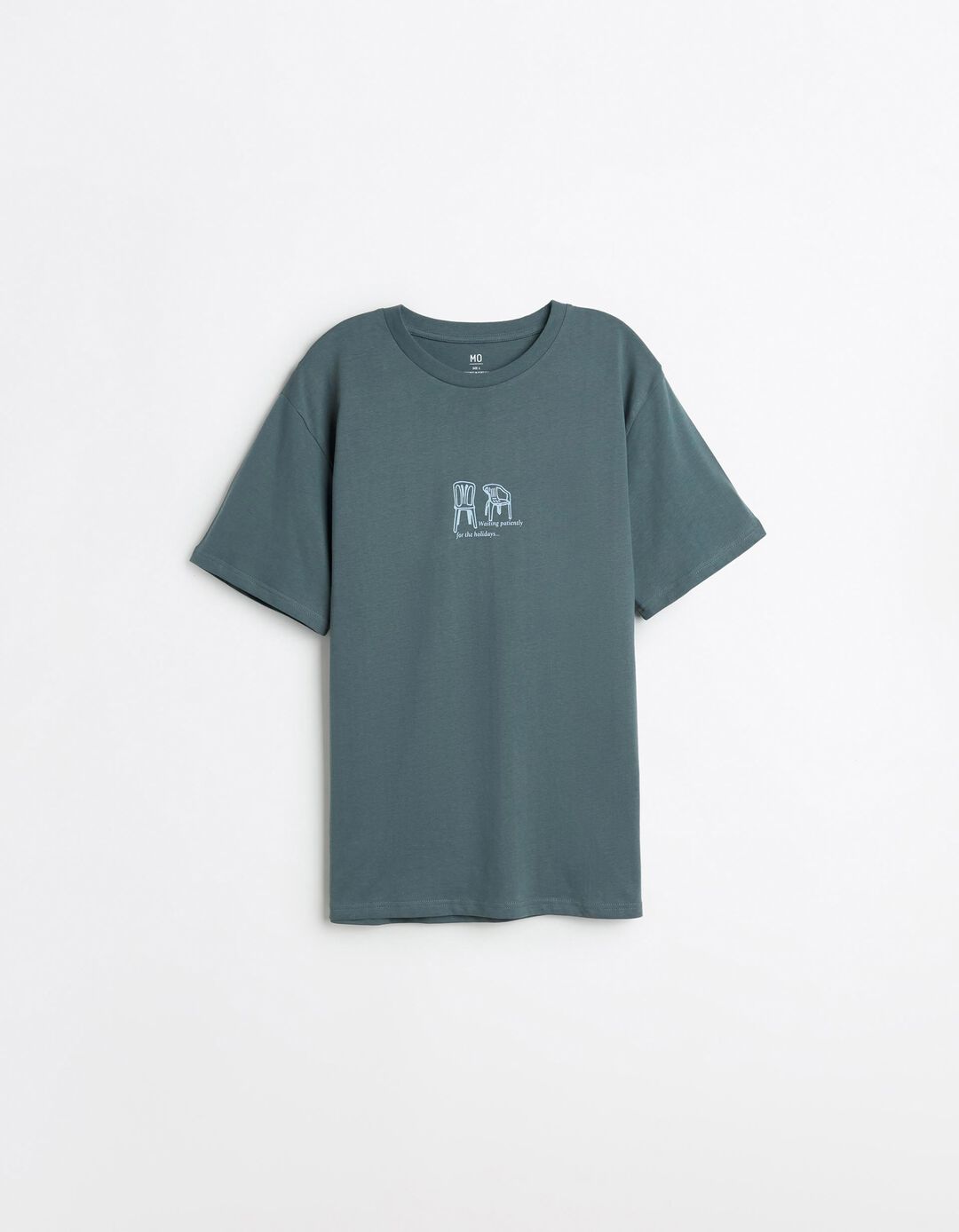 T-shirt Jersey Estampado, Homem, Azul Escuro