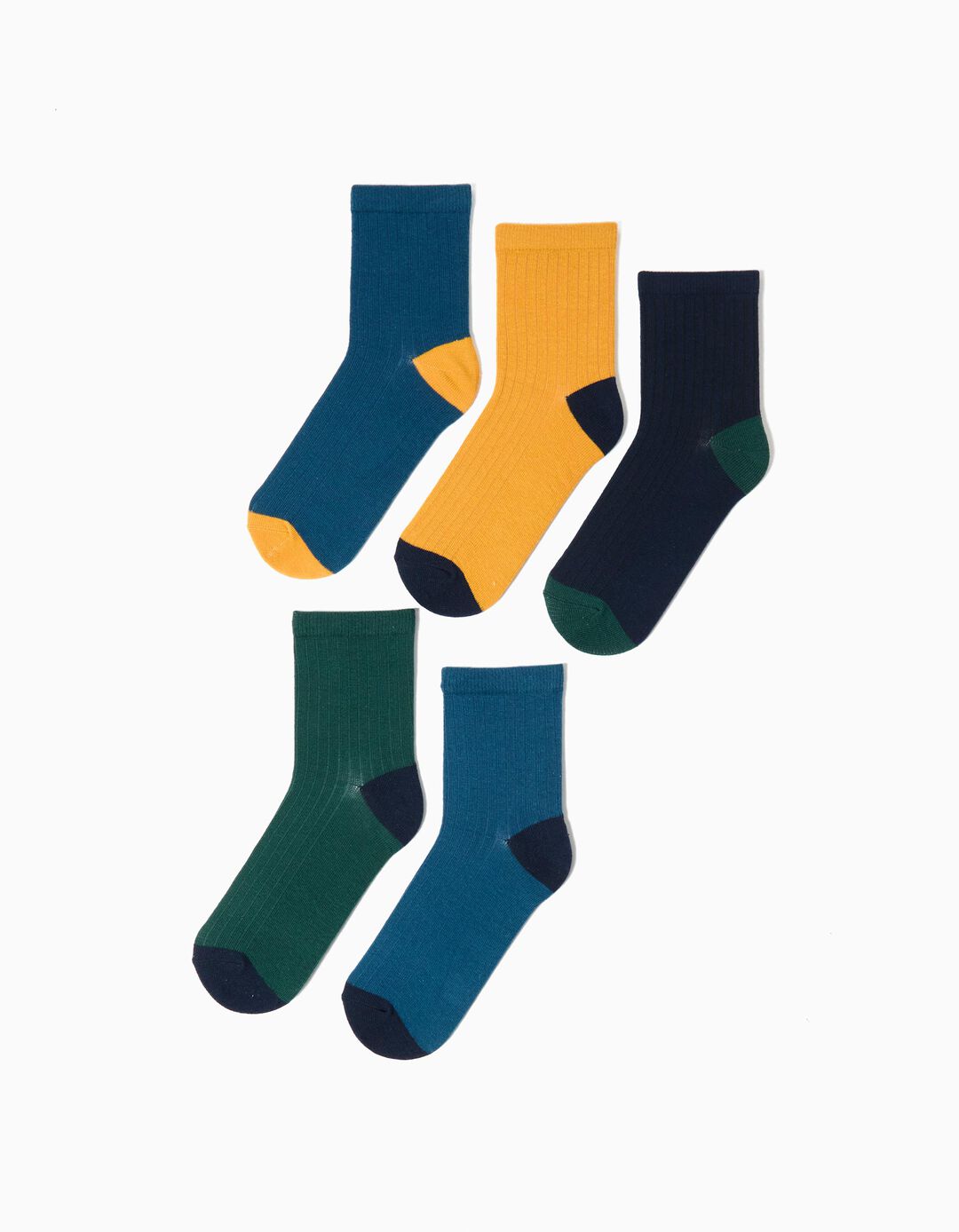 Pack 5 Pares de Meias, Menino, Multicolor