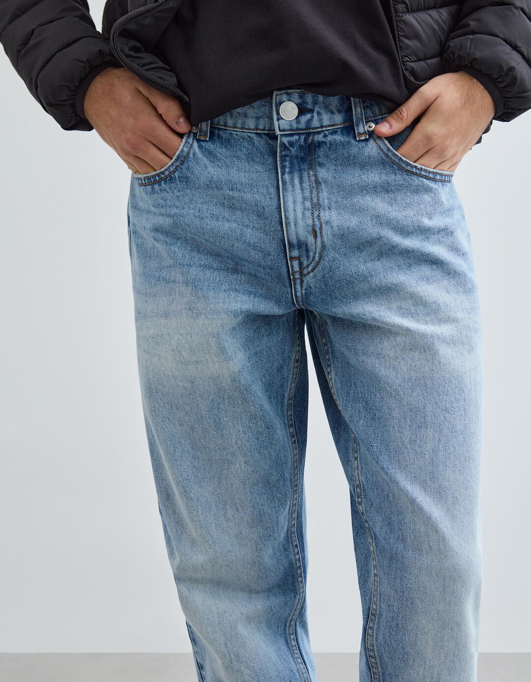 Cal&ccedil;as de Ganga 'Slim Fit', Homem, Azul Claro