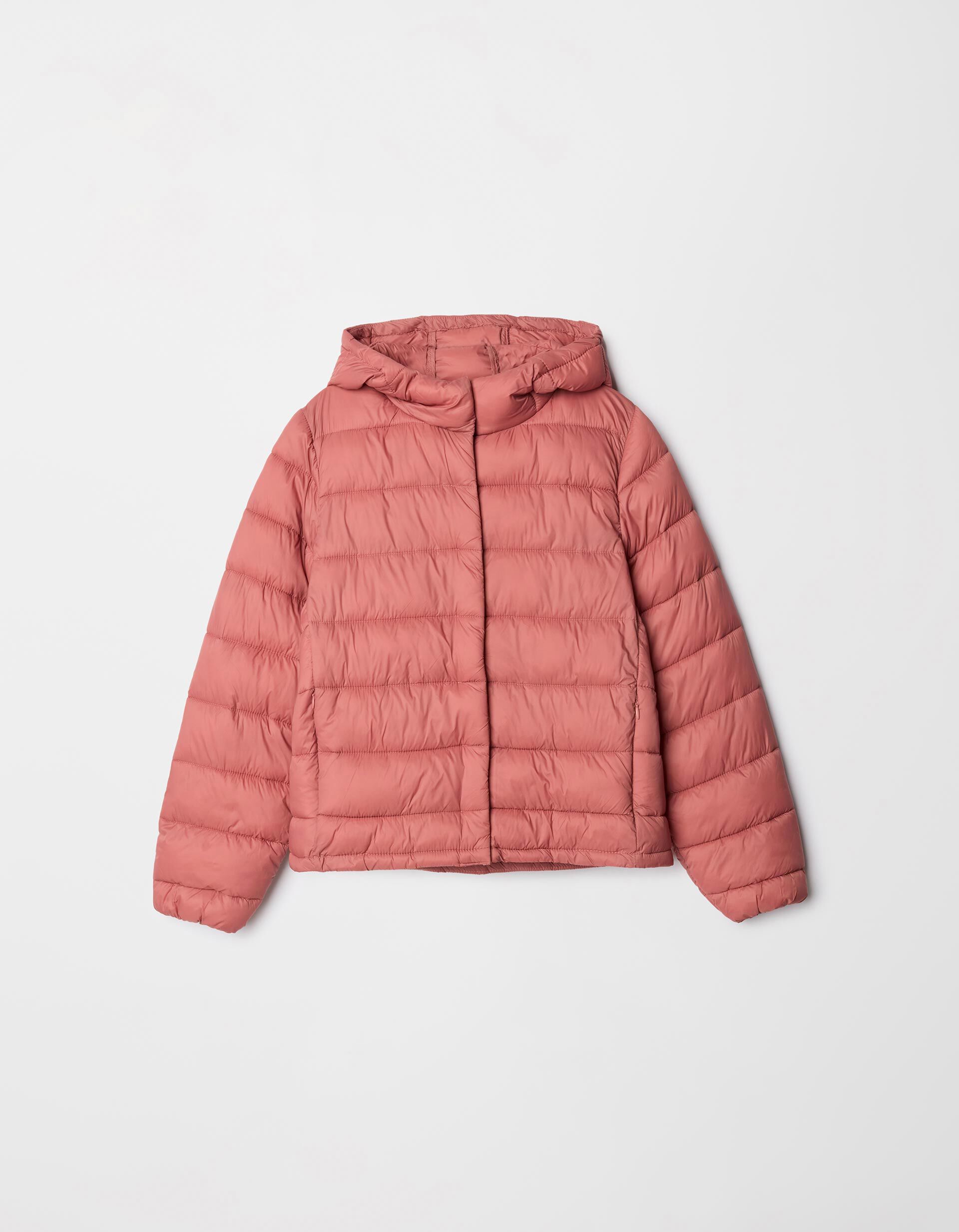 Comprar Online Casaco Acolchoado Capuz, Mulher, Laranja Claro