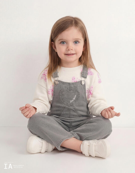 Comprar Online Jardineiras de Ganga, Menina, Cinzento