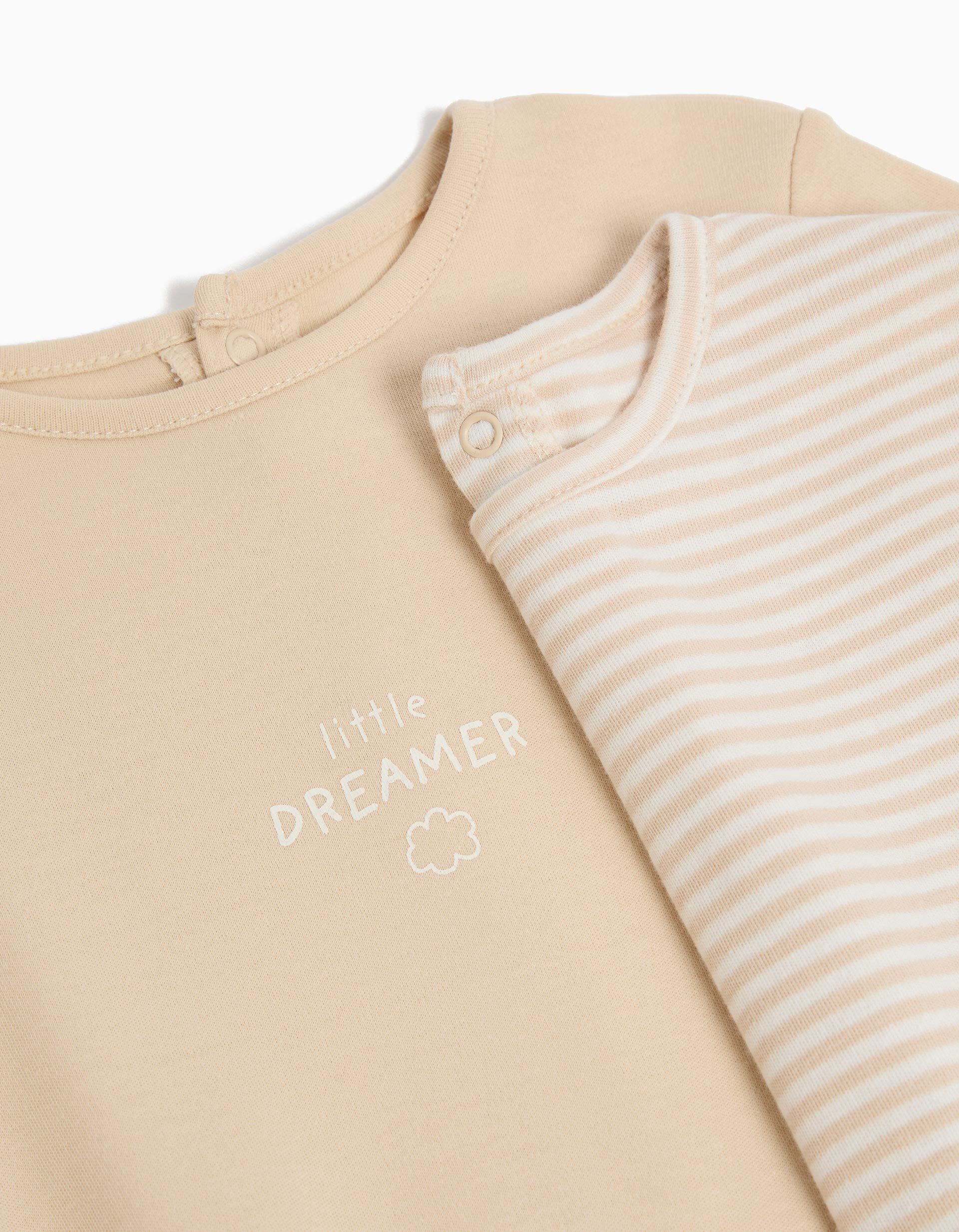 Comprar Online Pack 2 Babygrows Jersey, Beb&eacute;, Bege