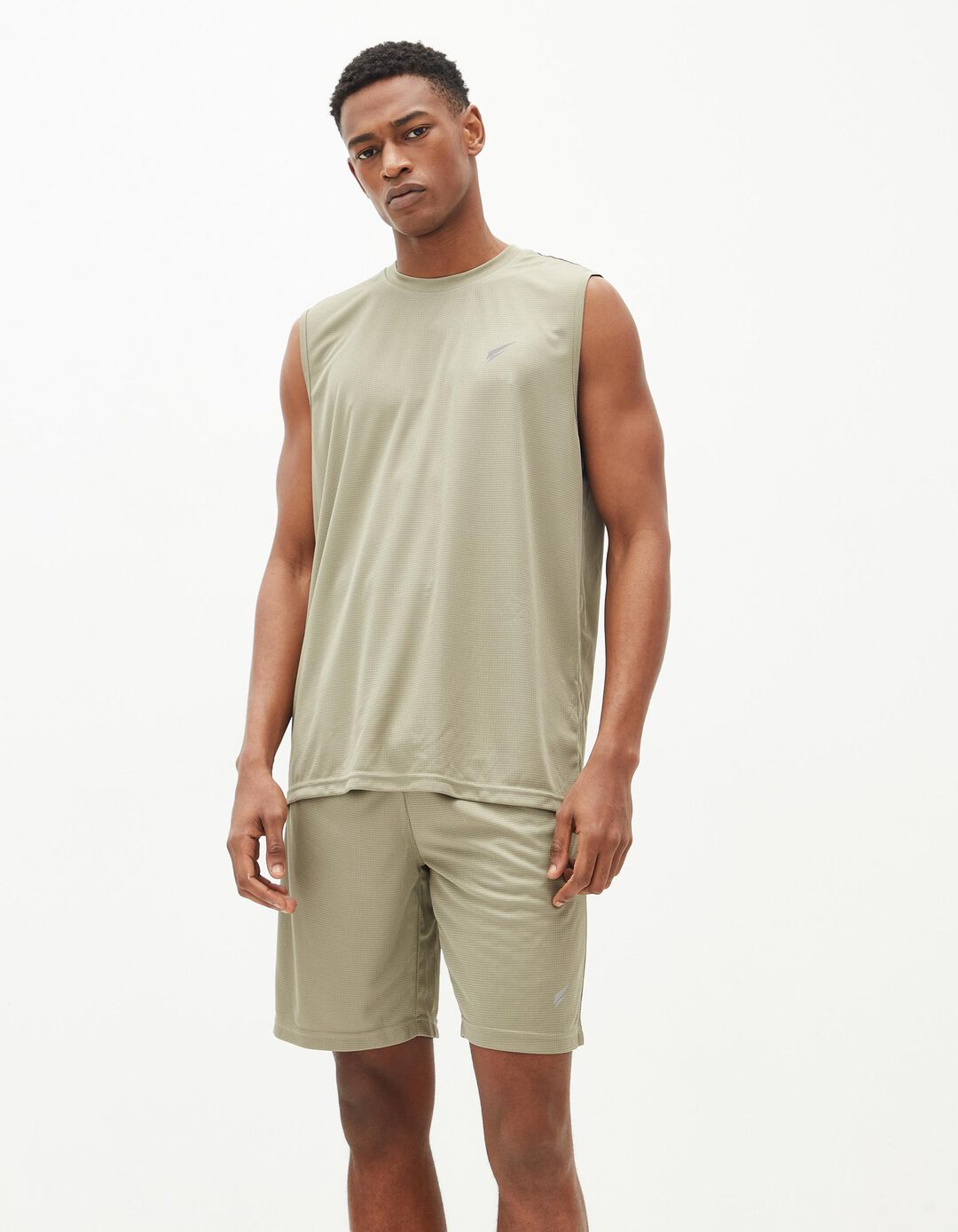 Tank Top Técnico, Homem, Bege Escuro