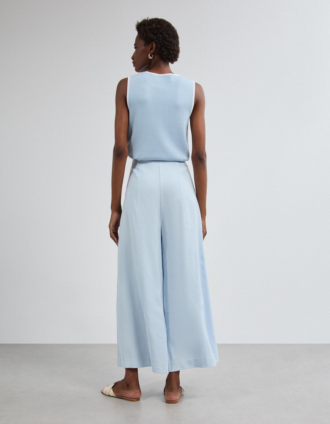 Cal&ccedil;as Culotte, Mulher, Azul Claro