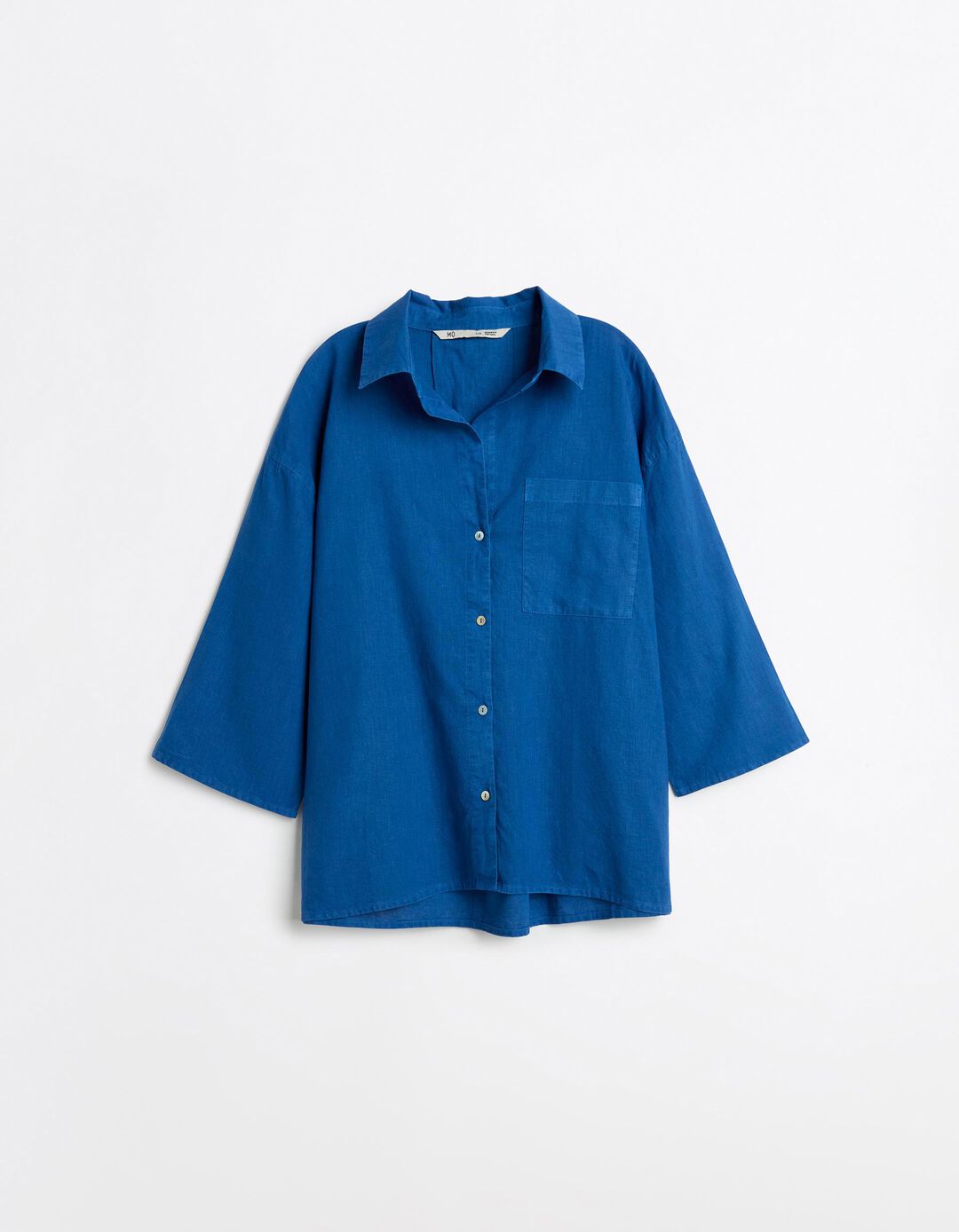 Blusa com Linho, Mulher, Azul 