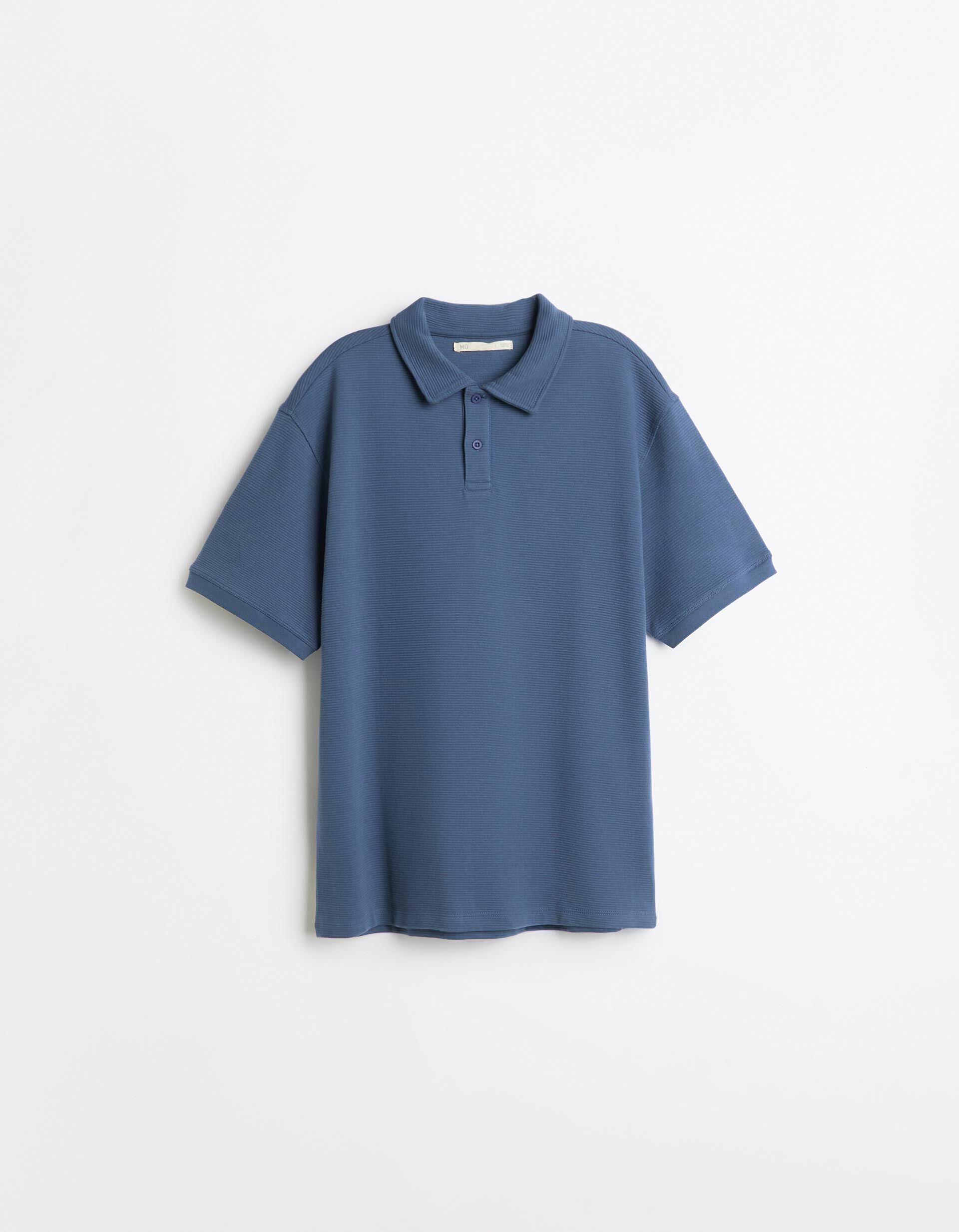 Comprar Online Polo De Malha Texturada, Homem, Azul Escuro