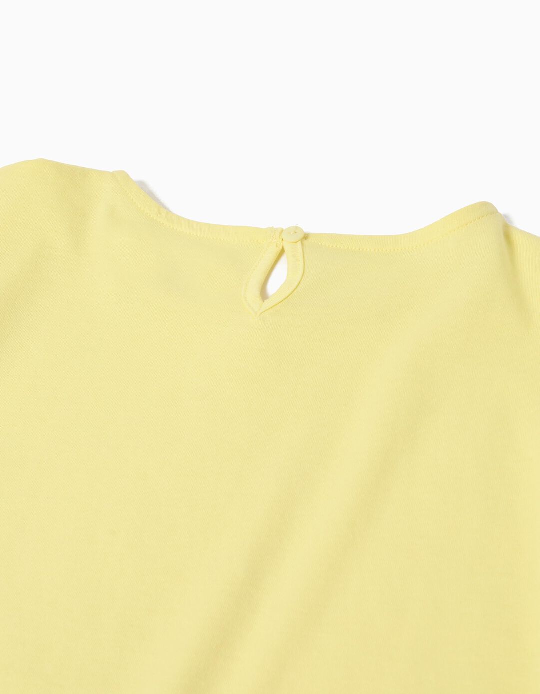 T-shirt Bordada, Menina, Amarelo