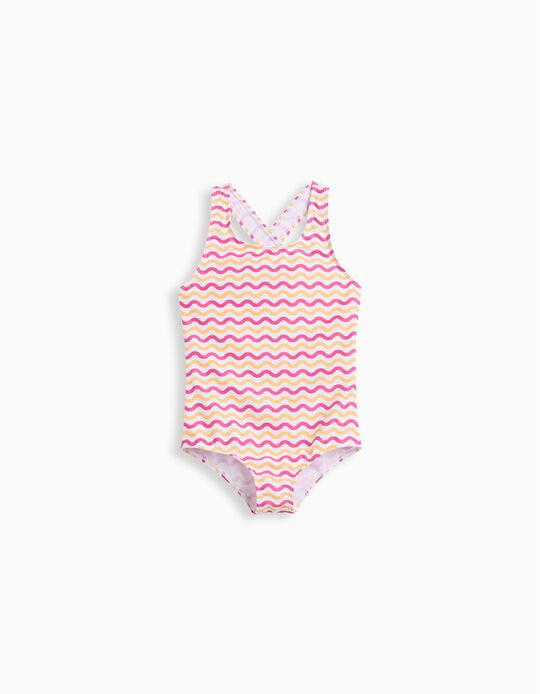 Comprar Online Fato de Banho Ondas, Menina, Laranja Claro