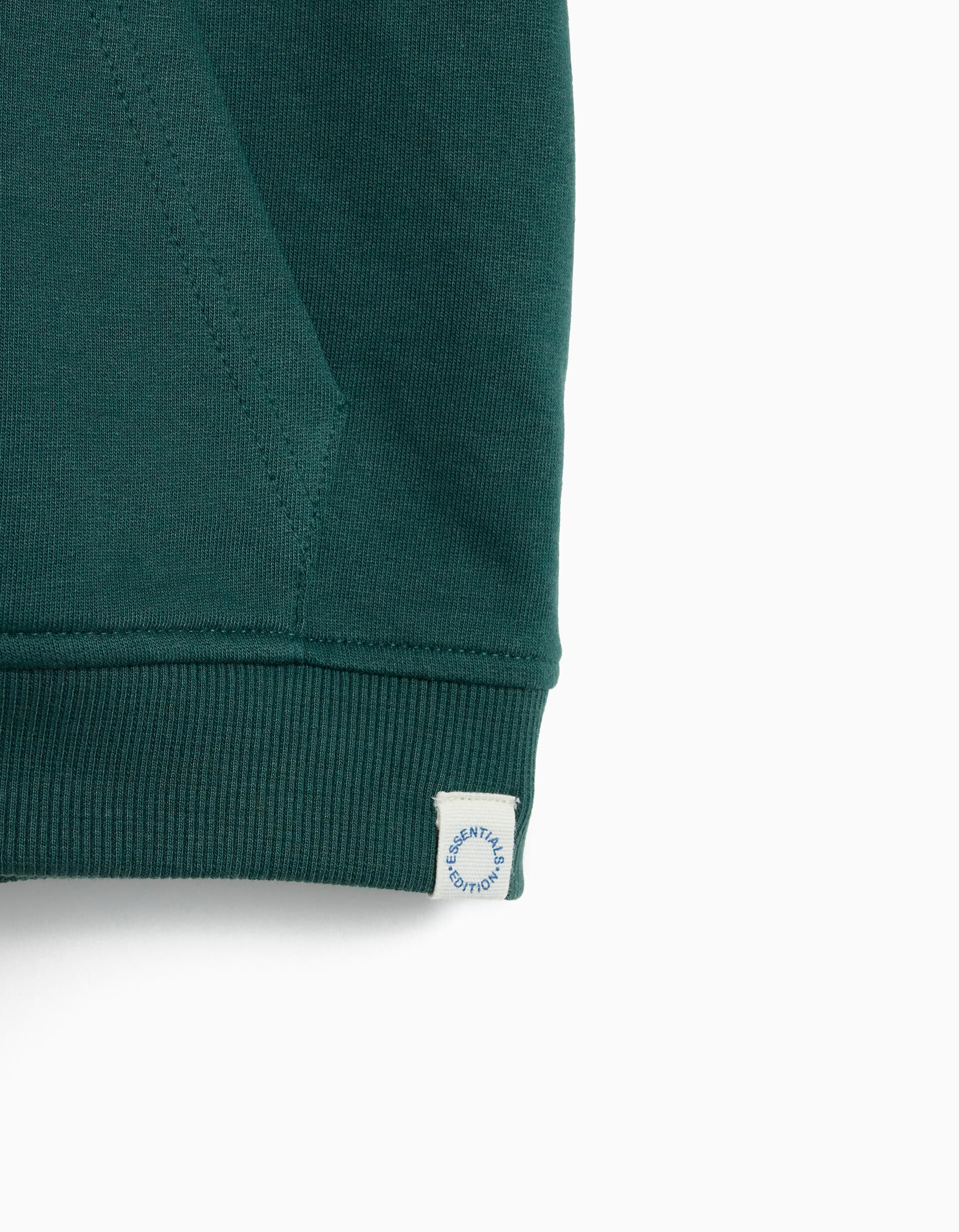 Comprar Online Casaco De Felpa Com Capuz, Menino, Verde Escuro