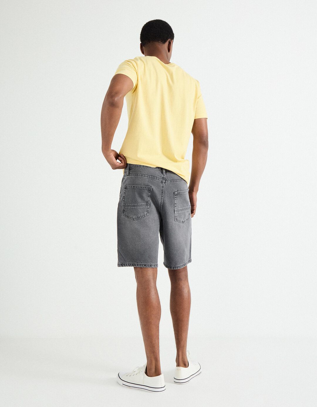 Calções de Ganga 'Straight Fit', Homem, Cinzento Claro
