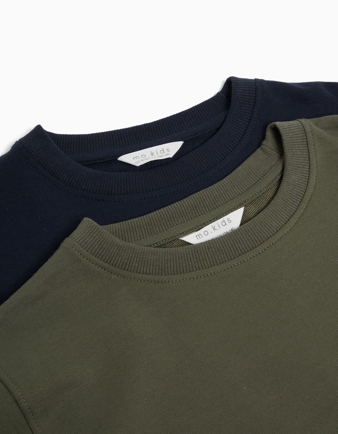 Pack 2 Sweatshirts de Felpa, Menino, Azul Escuro/Verde Escuro