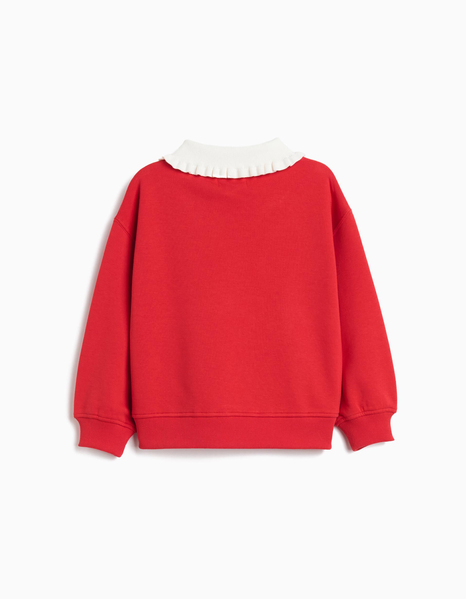 Comprar Online Sweatshirt com Gola, Menina, Vermelho 