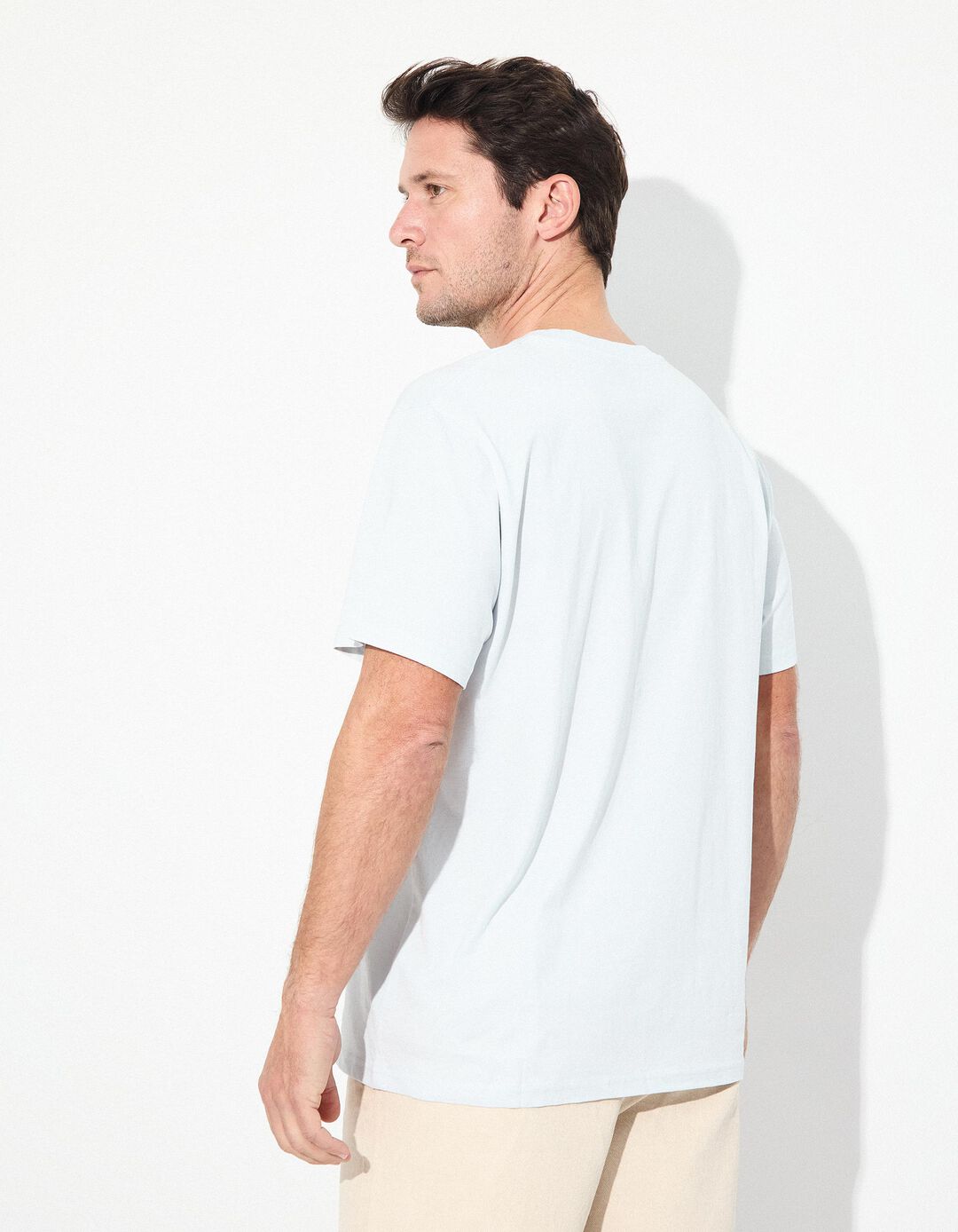 T-shirt 'Relaxed Fit', Homem, Azul Claro 
