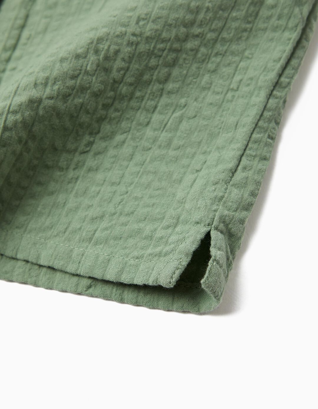 Camisa Texturada, Menino, Verde Escuro