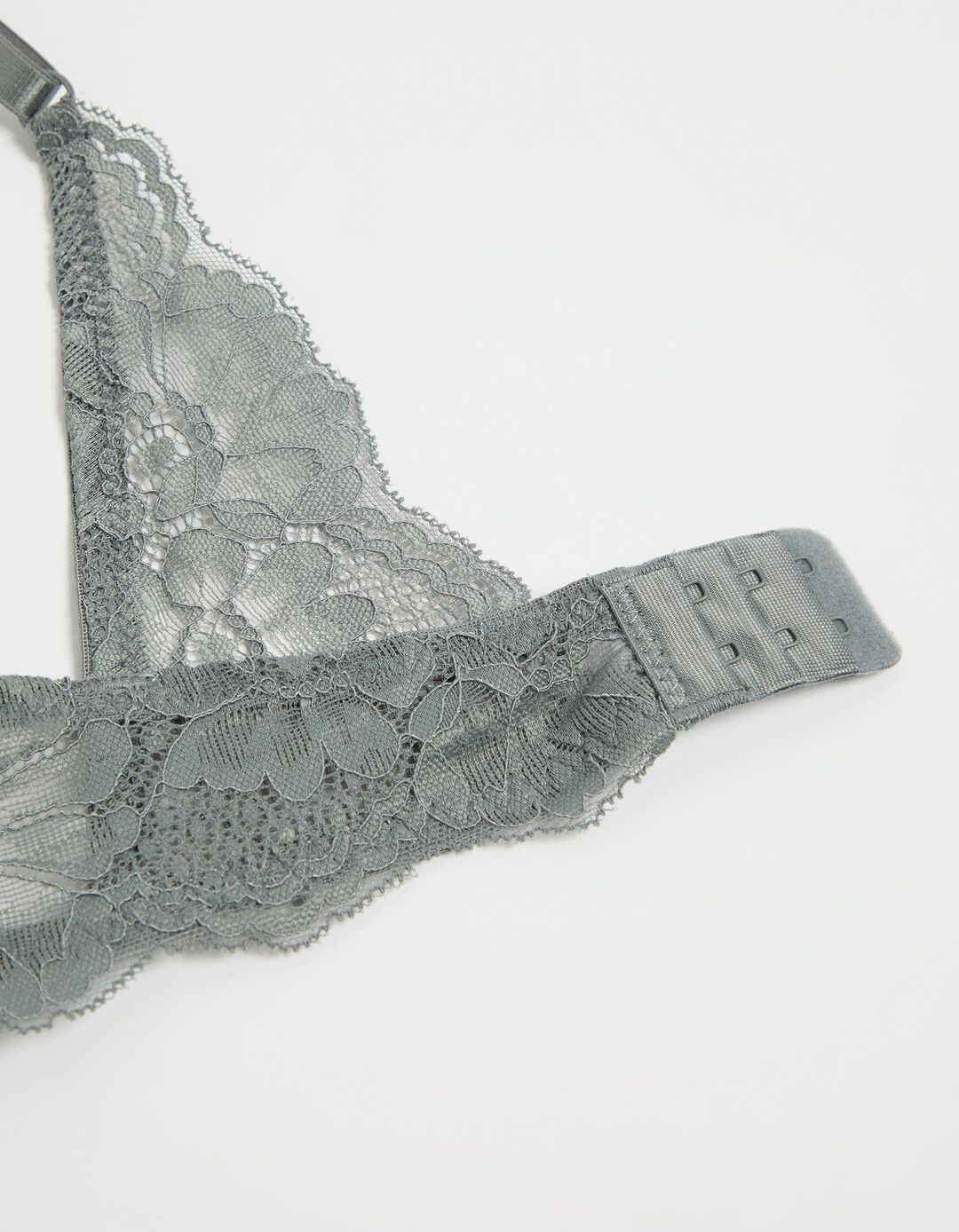 Soutien Push Up Renda, Mulher, Cinzento Escuro