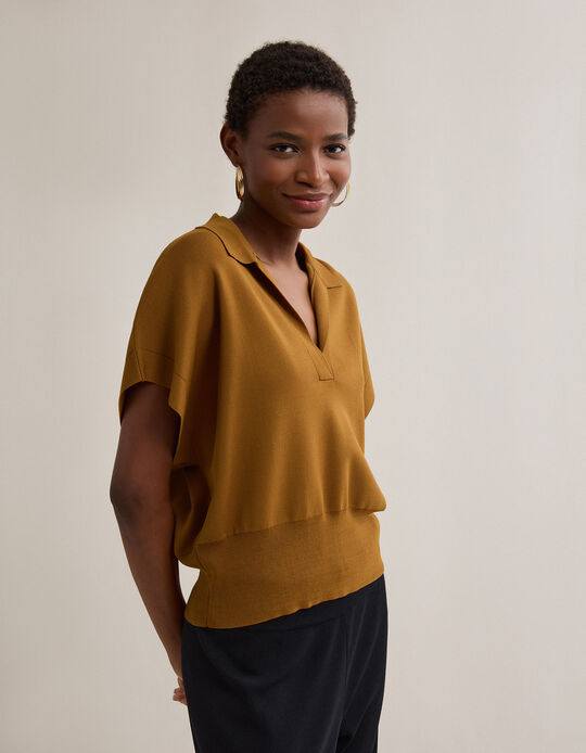 Comprar Online Polo de Malha, Mulher, Bege