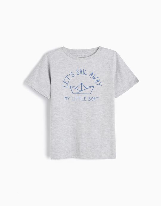 Comprar Online T-shirt Estampado, Menino, Cinzento Claro