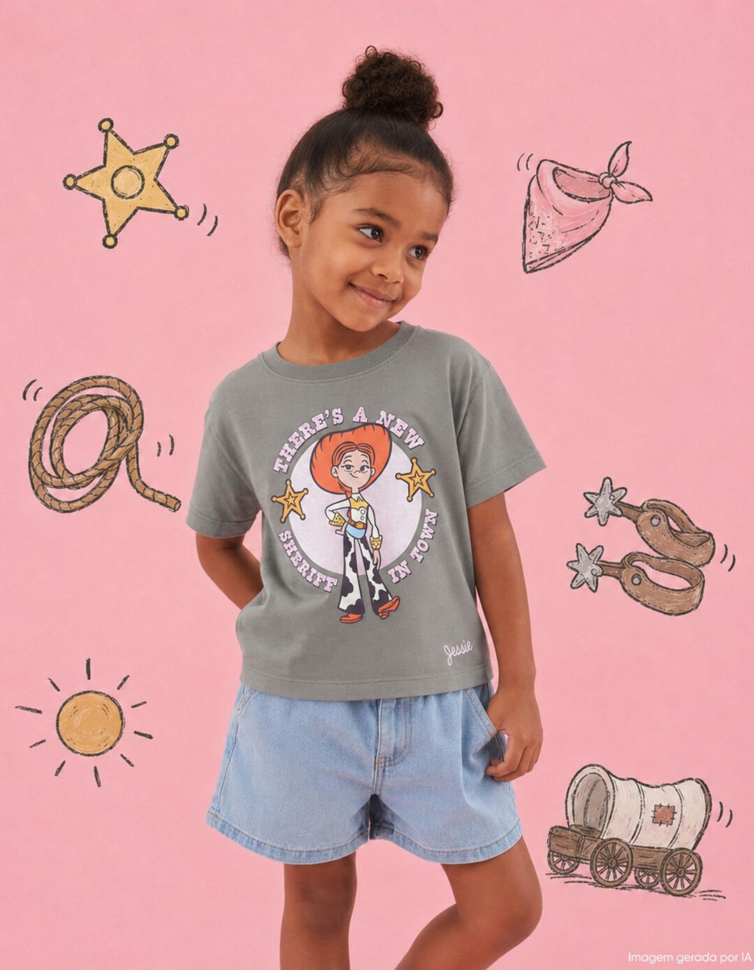 T-shirt 'Toy Story' &copy;Disney, Menina, Cinzento