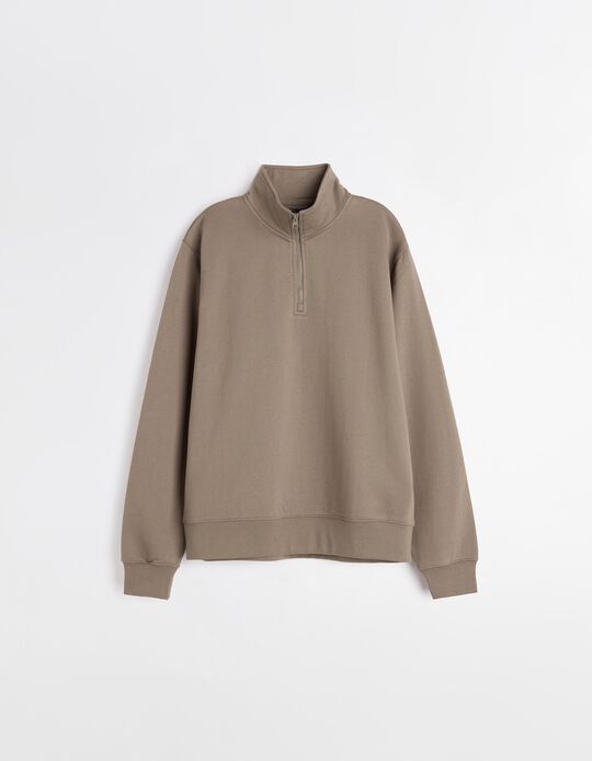 Comprar Online Sweatshirt Fecho de Correr, Homem, Castanho