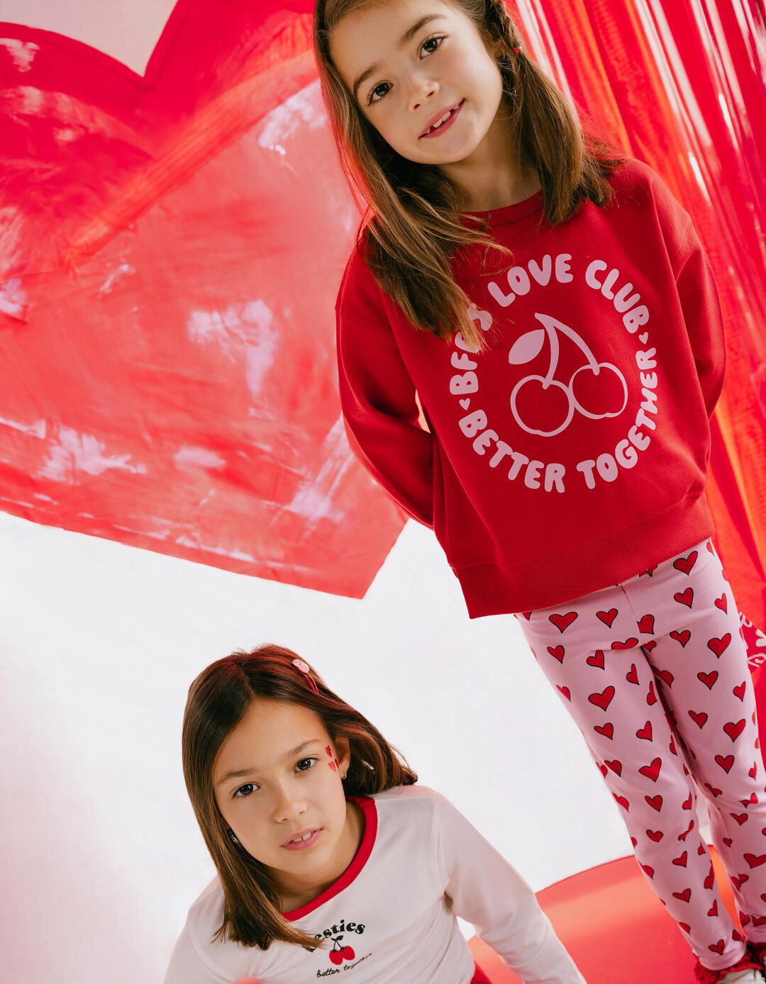Sweatshirt de Felpa, Menina, Vermelho