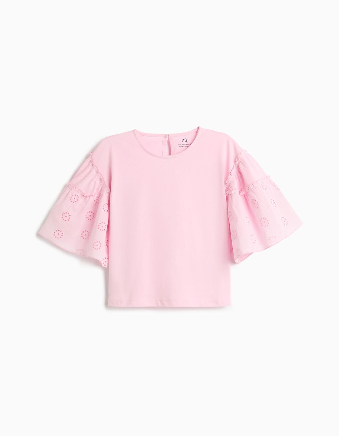 T-shirt Boxy, Menina, Rosa Claro