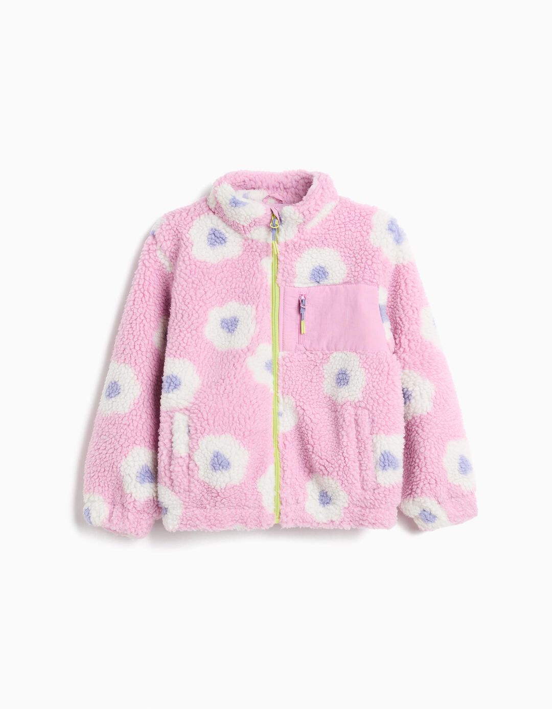 Casaco de Sherpa, Menina, Rosa Claro