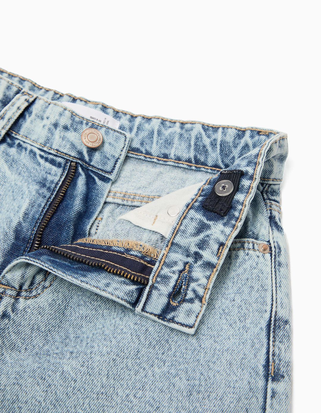 Cal&ccedil;as de Ganga 'Wide Leg', Menina, Azul Claro