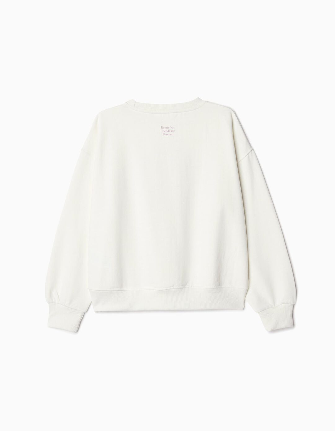 Sweatshirt de Felpa Estampado, Menina, Branco