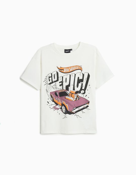 Comprar Online T-shirt 'Hot Wheels', Menino, Branco