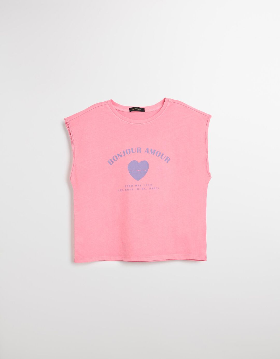 T-shirt sem Mangas, Mulher, Rosa