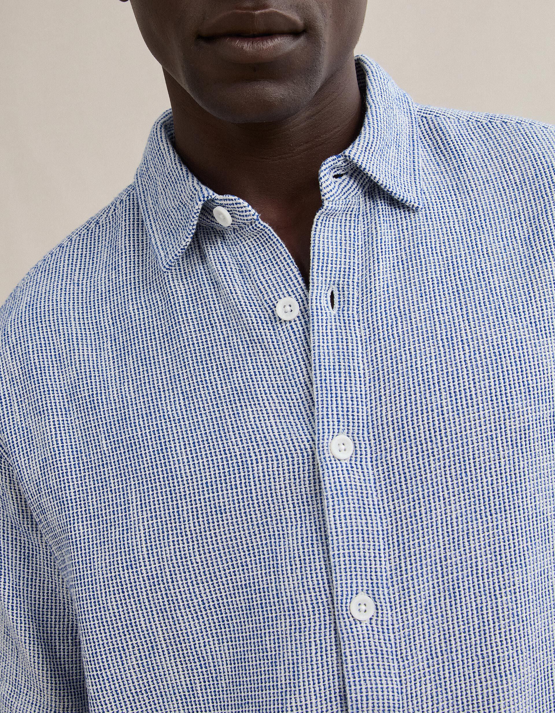 Comprar Online Camisa &Agrave;s Riscas, Homem, Azul Escuro