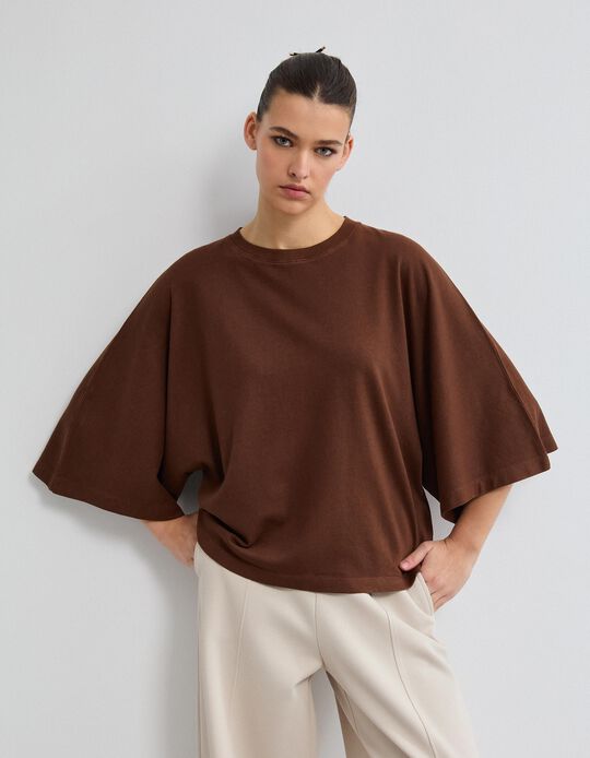 Comprar Online T-shirt, Mulher, Castanho