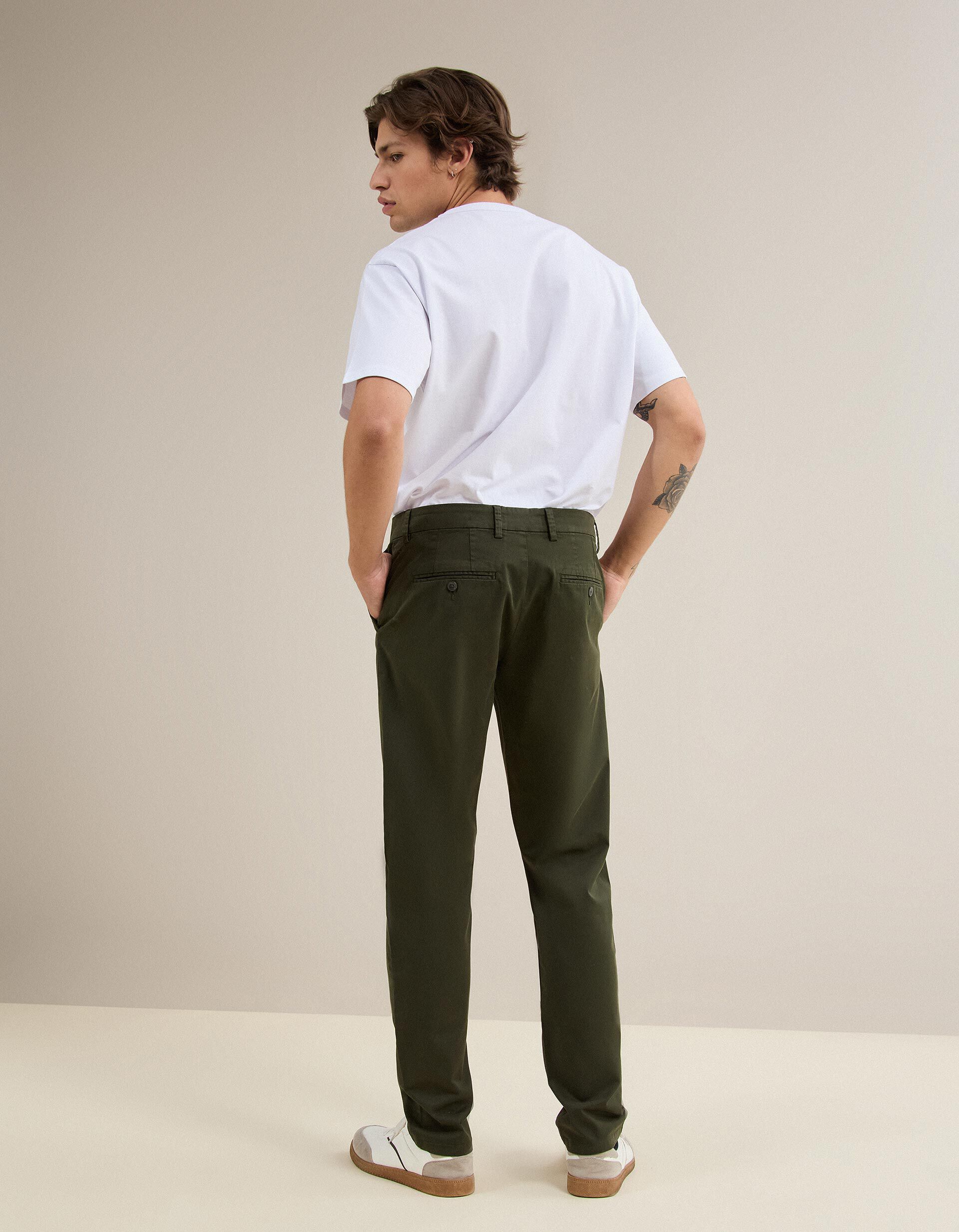 Comprar Online Cal&ccedil;as Chino Slim, Homem, Verde Escuro