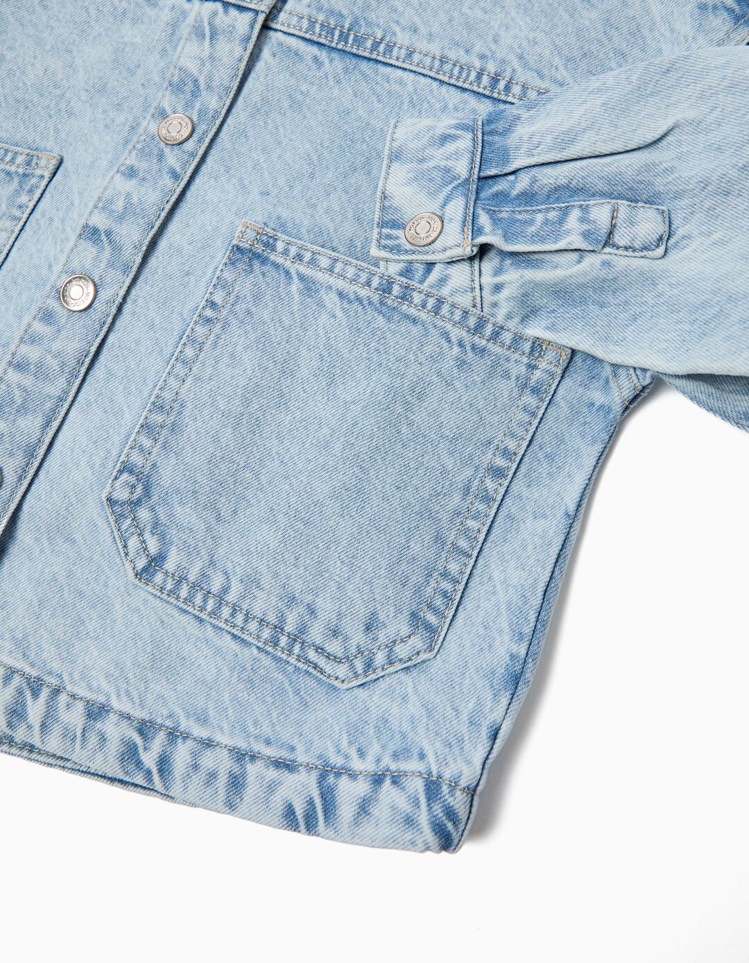 Sobrecamisa de Ganga, Menina, Azul Claro