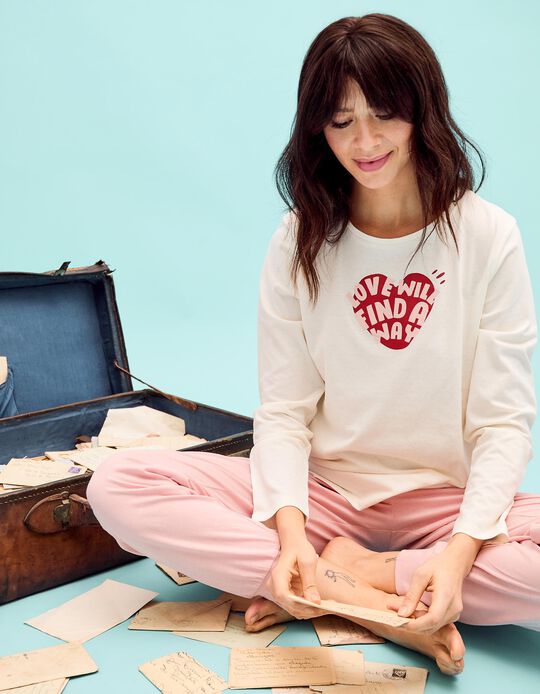 Comprar Online Pijama Dia dos Namorados, Mulher, Branco